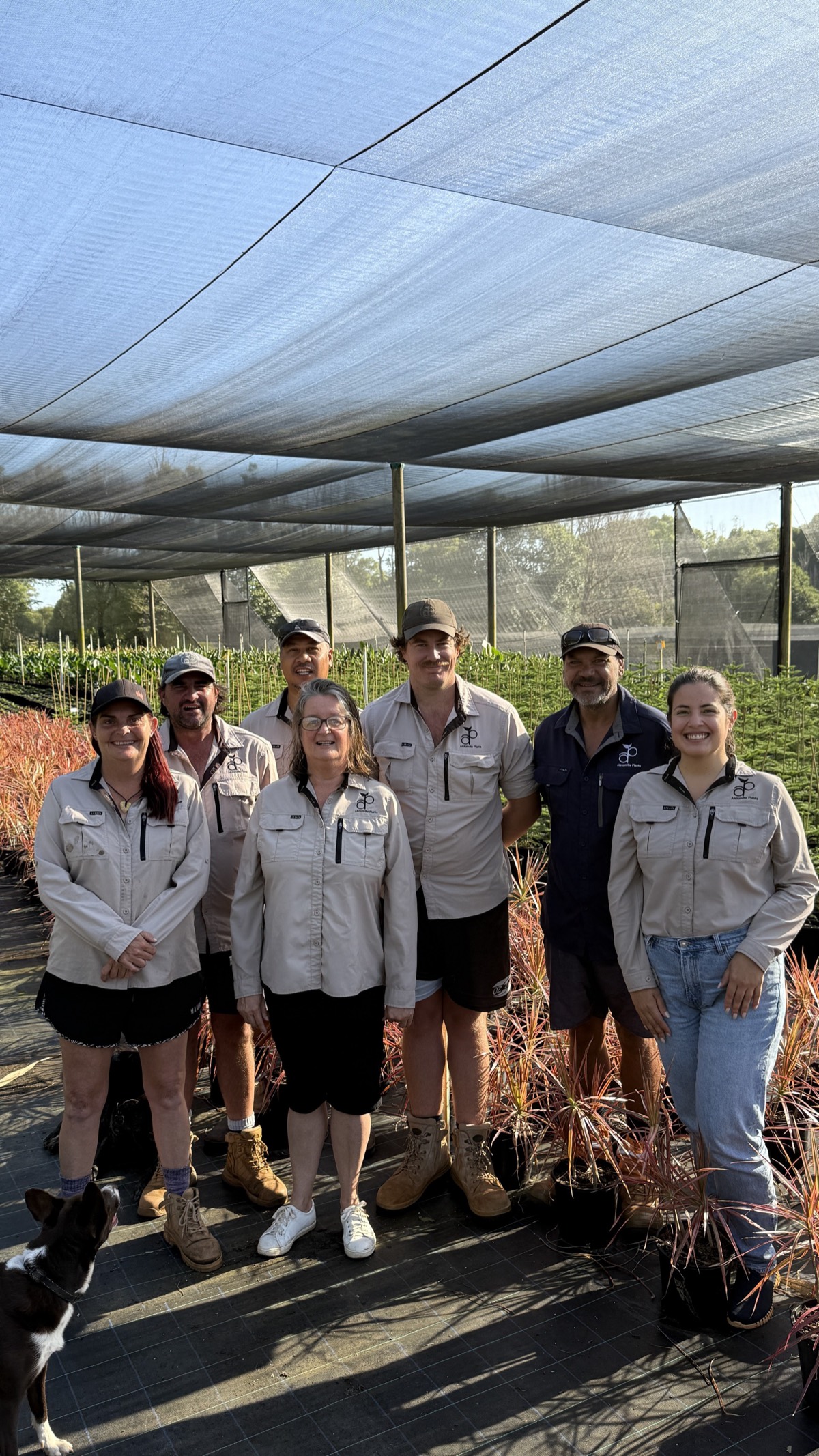 The Florafolia team in the shade house